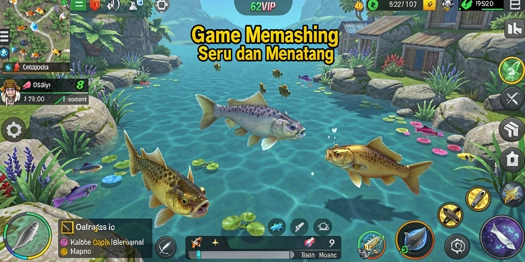 Gameplay mendebarkan dalam 62VIP, dengan panorama memancing yang menakjubkan.