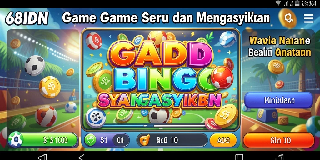 Screenshot gameplay 68IDN yang menunjukkan kebersamaan pemain saat bermain Bingo.