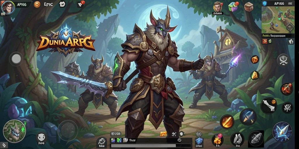 Screenshot gameplay menampilkan pertarungan seru dan karakter yang dinamis dalam API66.