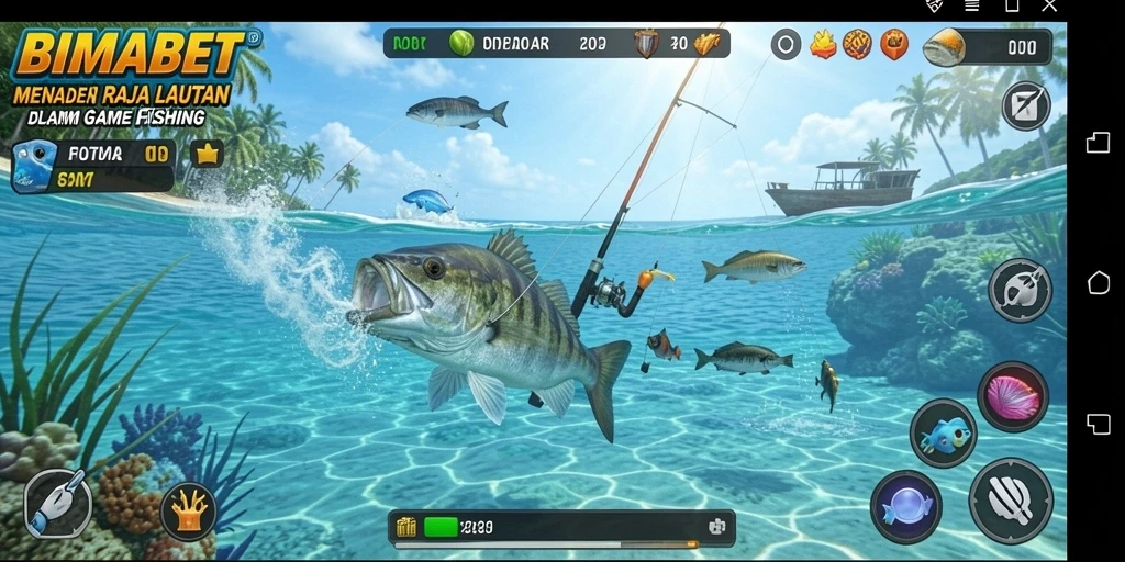 Tampilan gameplay Fishing yang mendebarkan dan menarik dari BIMABET.