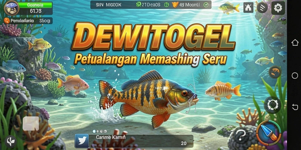 Tampilan gameplay memancing yang menarik di DEWITOGEL.