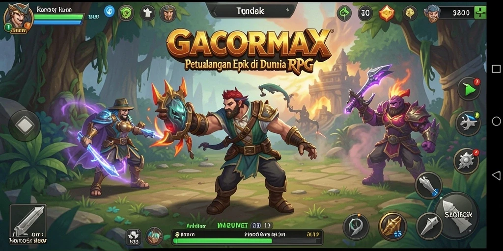 Gameplay RPG GACORMAX yang menantang dan menyenangkan.