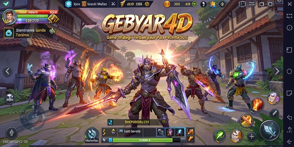 Screenshot gameplay menunjukkan aksi seru dalam membangun kerajaan SLG.