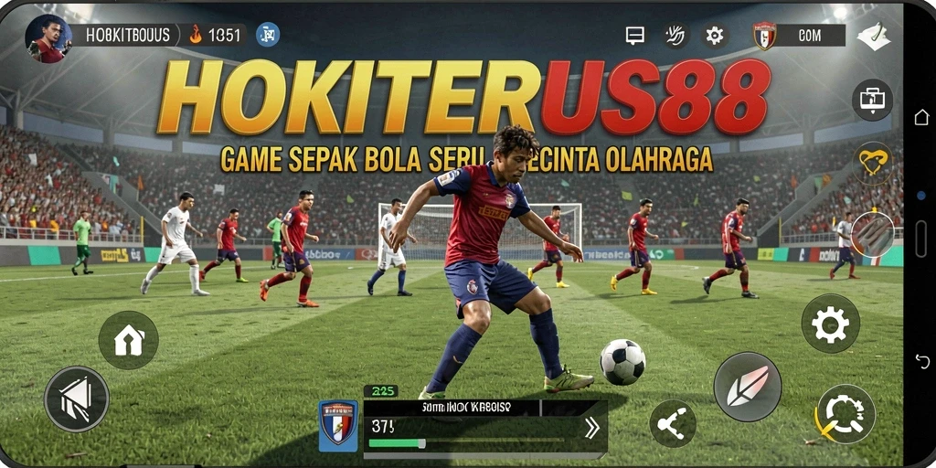 Gameplay HOKITERUS88 dengan pemain beraksi di lapangan.