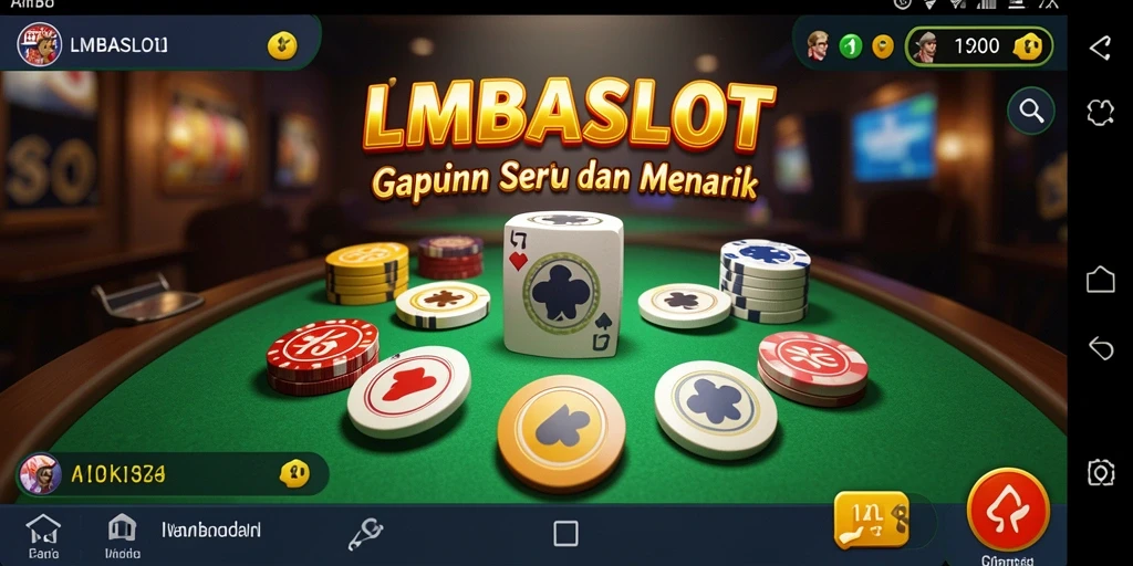 Tampilan gameplay menarik dari LMBASLOT dengan suasana Gaple yang kental.