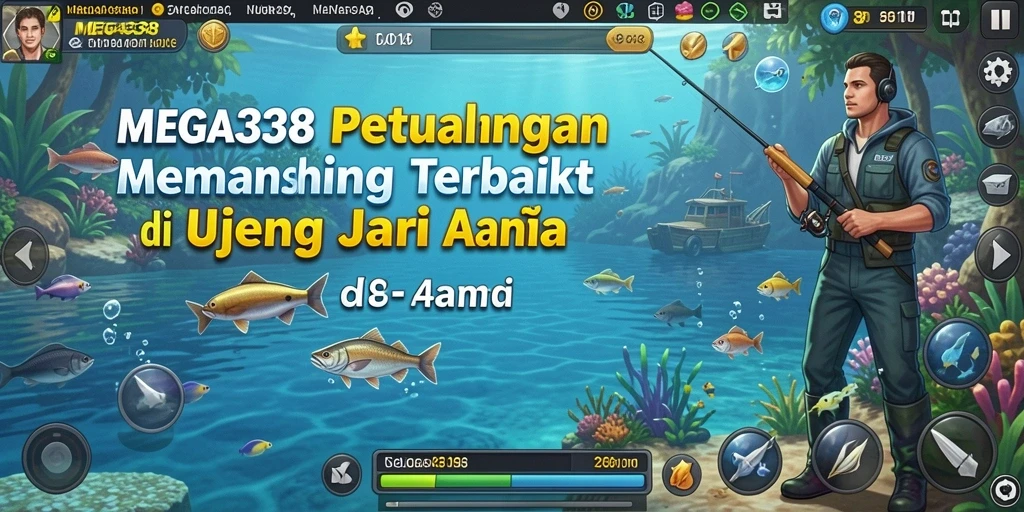 Tampilan seru gameplay MEGA338 saat menangkap ikan.