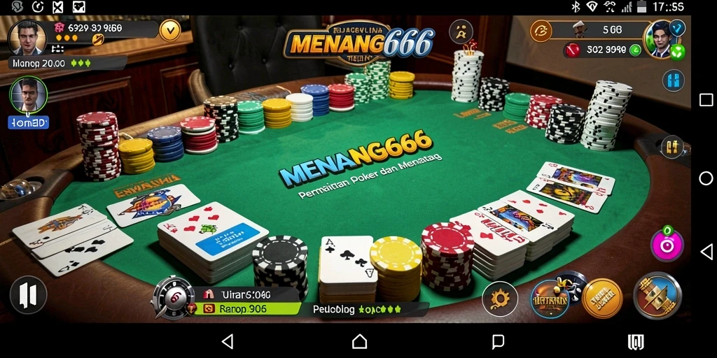 Tampilan gameplay seru dalam bermain poker di MENANG666.