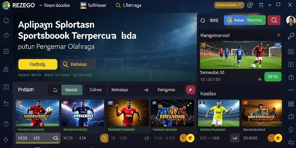 Tampilan gameplay taruhan olahraga di REZEGO yang menarik.