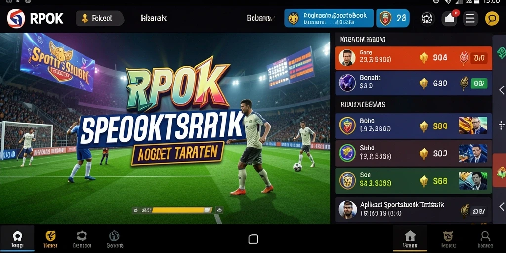 Screenshot RPOK menunjukkan antarmuka taruhan olahraga yang menarik.