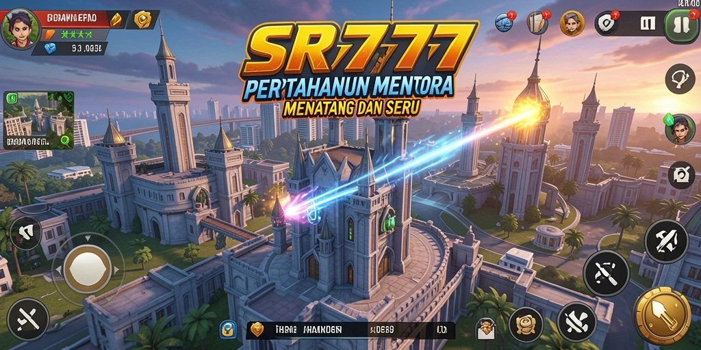 Tampilan gameplay Tower Defense yang menarik dalam SR777.
