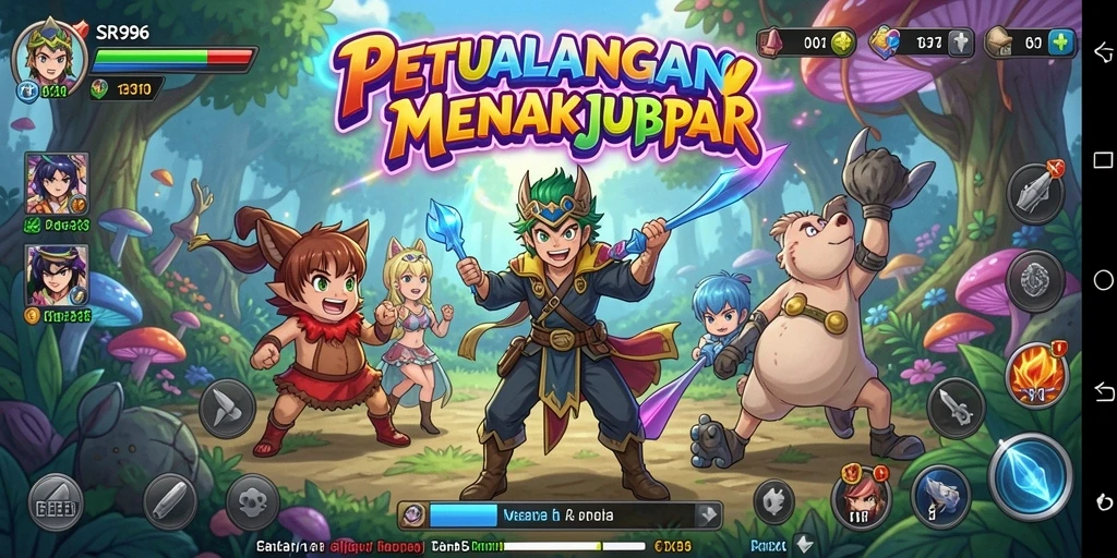Screenshot gameplay SR996 menampilkan aksi seru dalam dunia Anime.