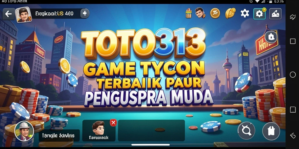 Tangkapan layar gameplay TOTO313 yang menunjukkan manajemen bisnis yang strategis.