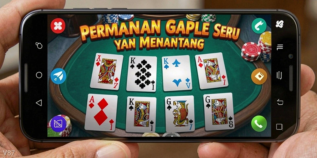 Gameplay seru Gaple yang penuh tantangan dan strategi.