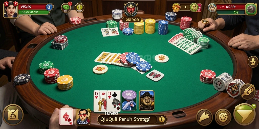 Tampilan gameplay seru dari VISA89 saat bermain QiuQiu.