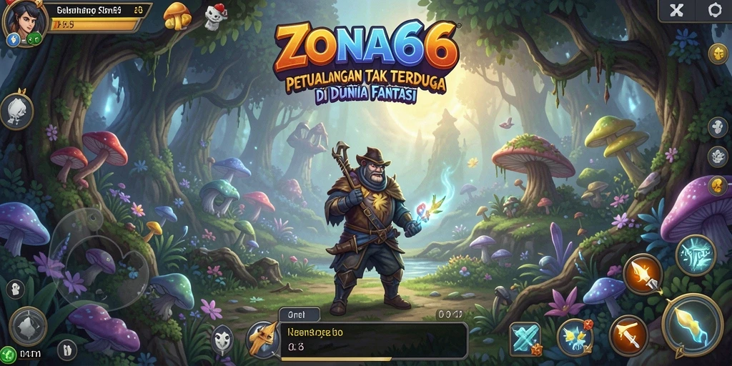 Screenshot gameplay ZONA66 menampilkan suasana petualangan yang mendebarkan.